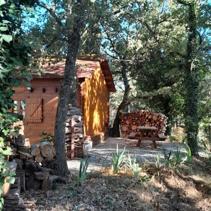 La Cabane En Bois Tourves Eksteriør bilde